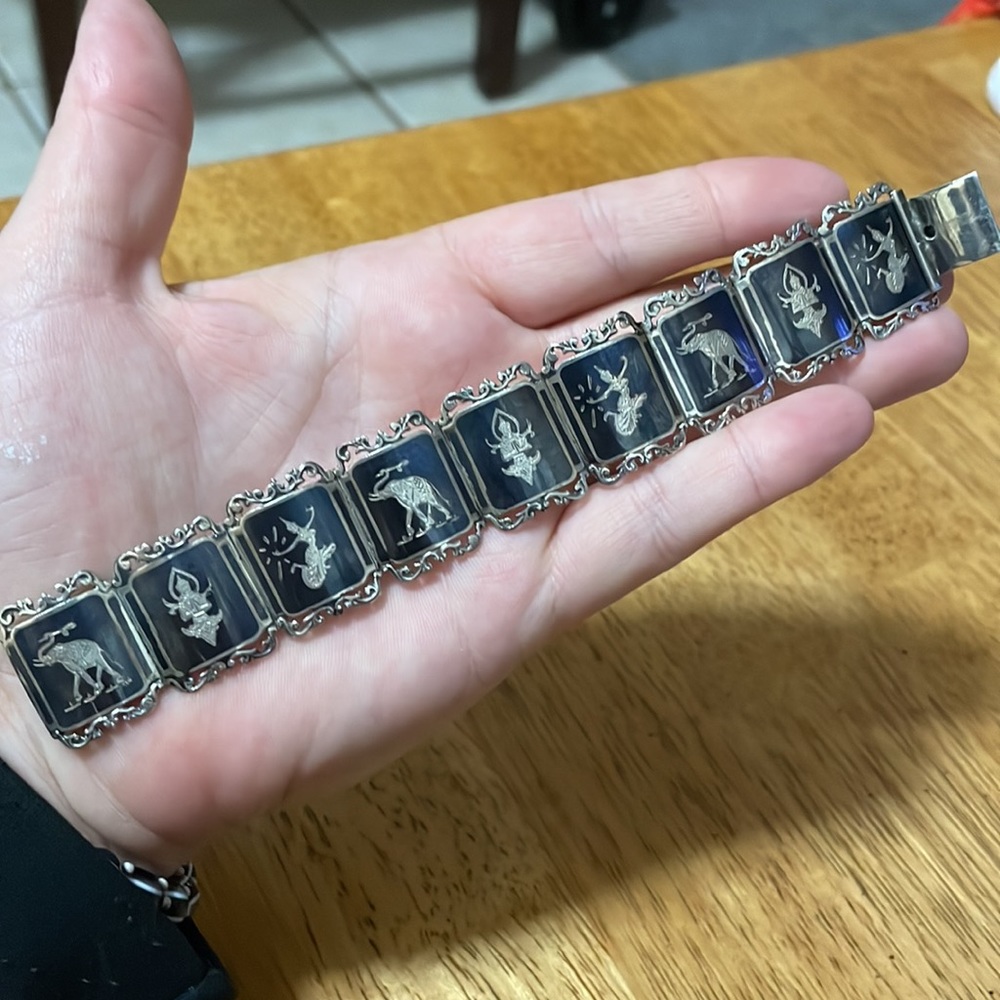 Vintage Siam Sterling Silver Bracelet